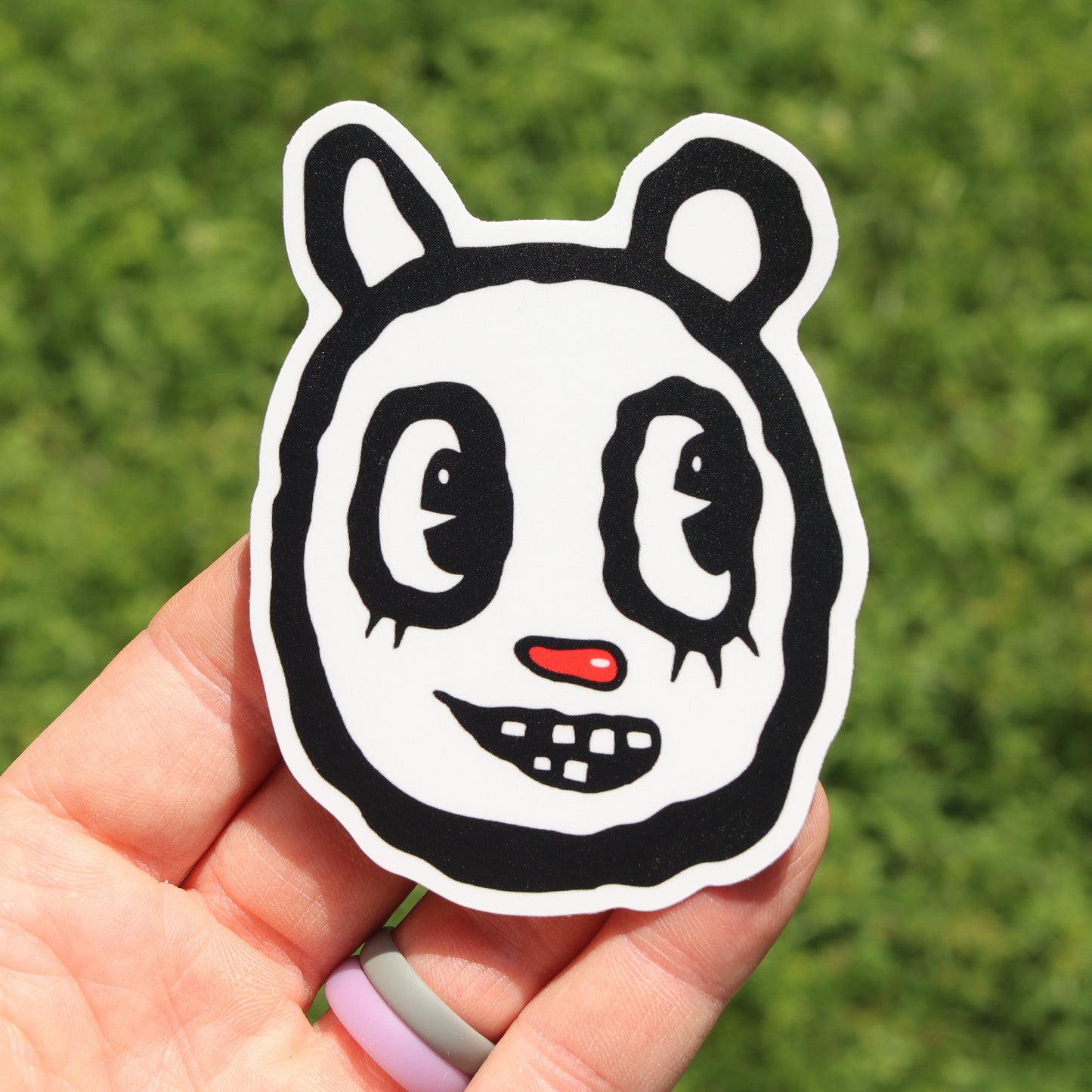 Single BlackCatTips Bear Sticker