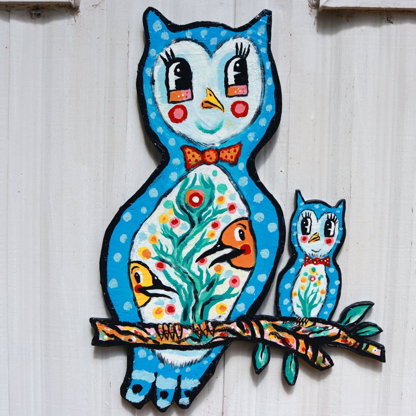 Big Blue Owl and Baby Blue