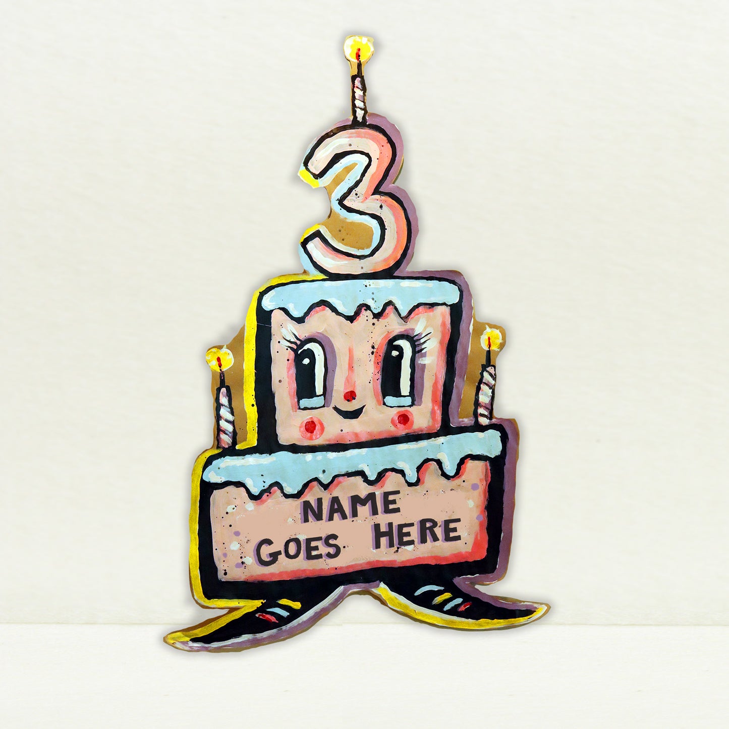 Customized BlackCatTips Birthday Cake Sign