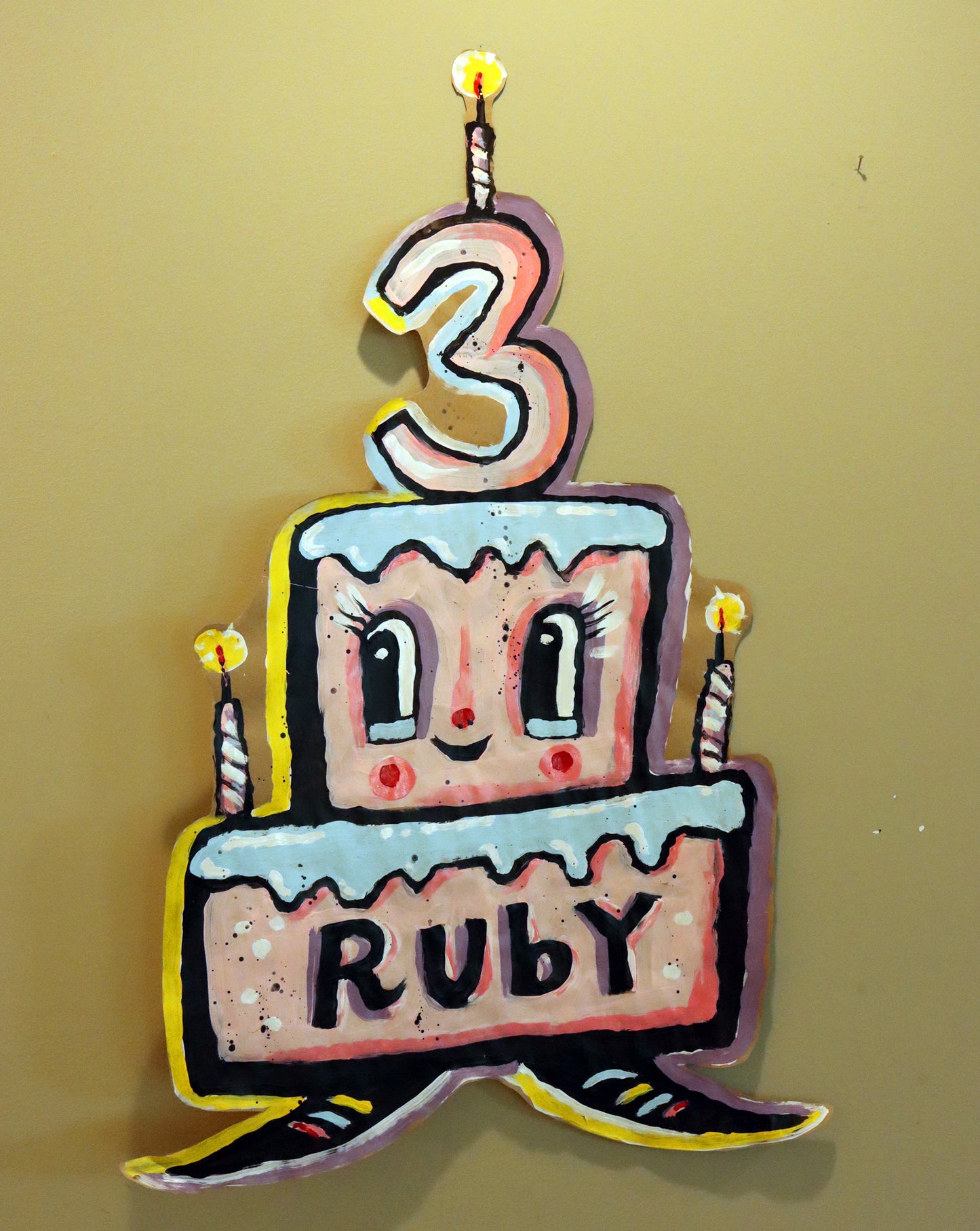 Customized BlackCatTips Birthday Cake Sign