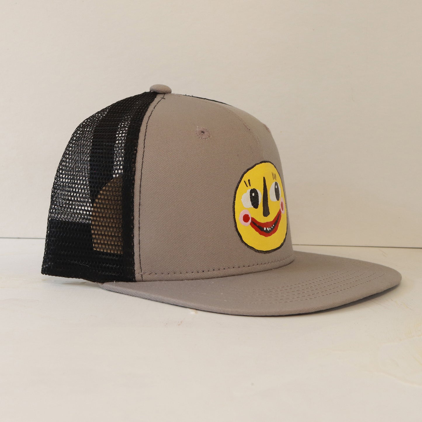 Yellow Smile - Hand Painted Hat