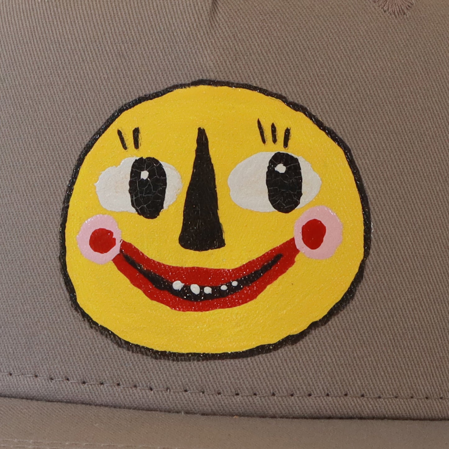 Yellow Smile - Hand Painted Hat